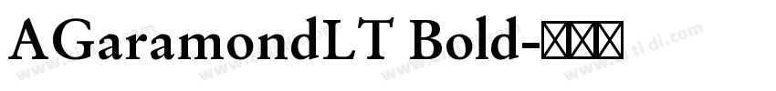 AGaramondLT Bold字体转换